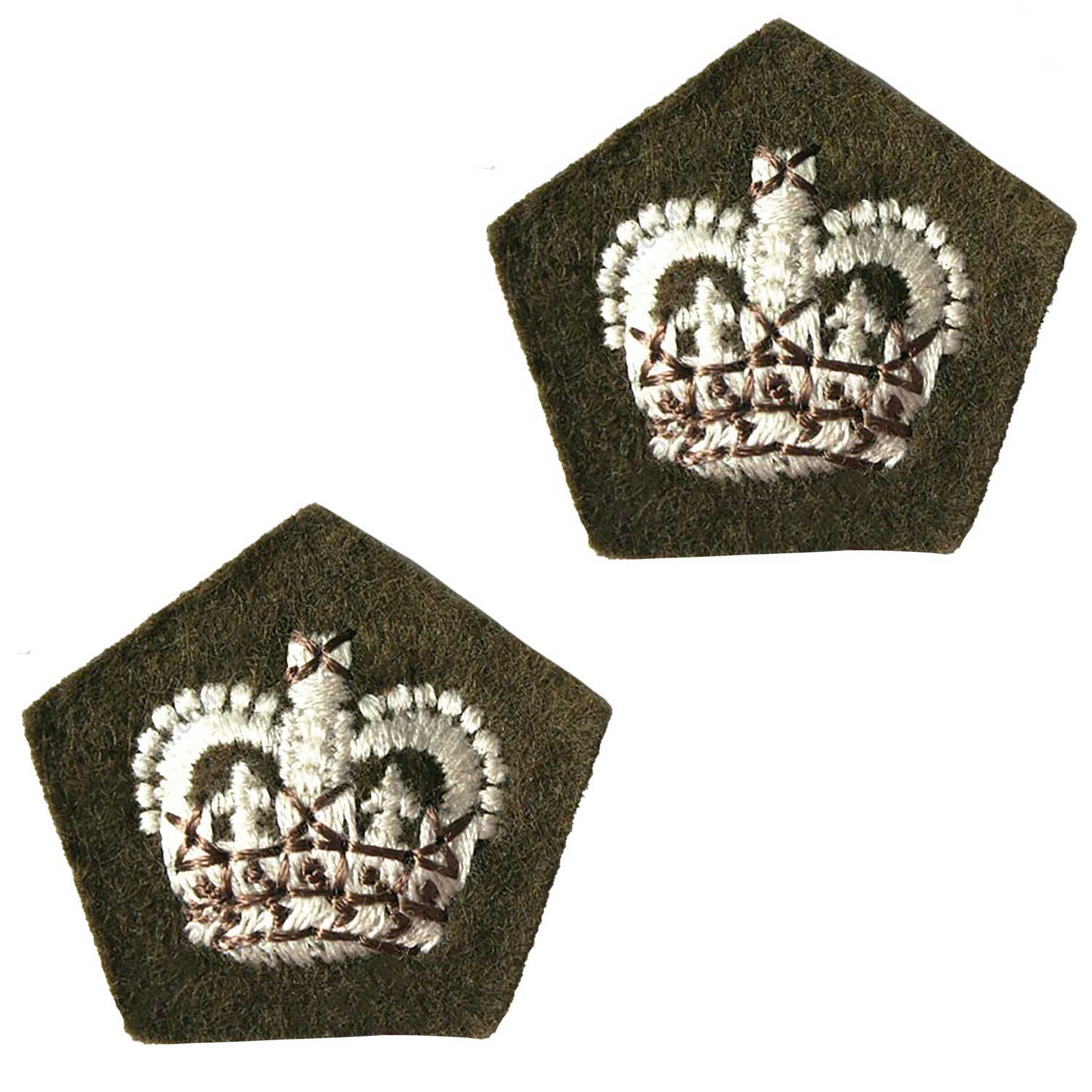 British Army Crowns Khaki Worsted,...