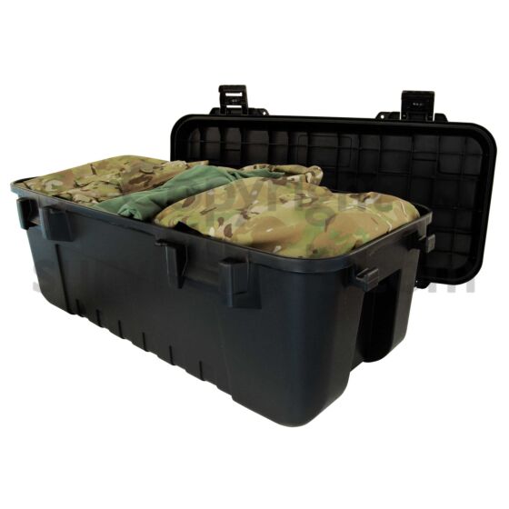 Black Heavy-Duty Large Military Plano Storage Trunk