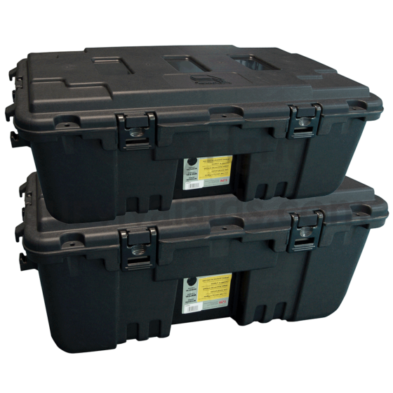 Plano 2 Pack of Large Wheeled Military Storage Trunks Survival Aids