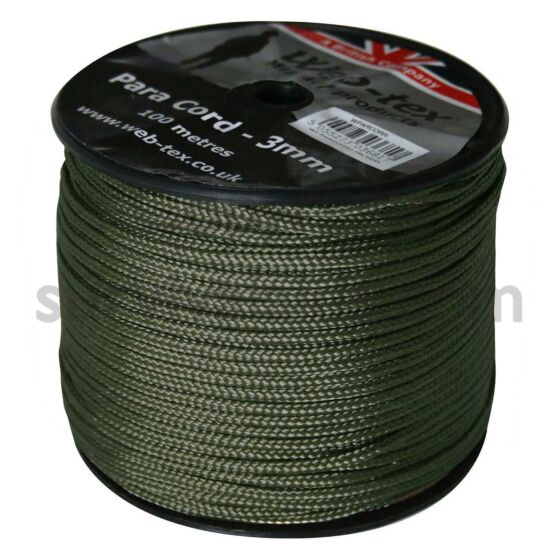 3mm Nylon Paracord Roll, 100 Metres