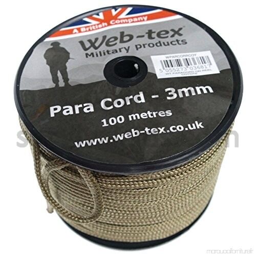 Web-tex 3mm Paracord 100m Reel