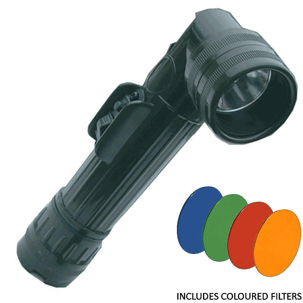 Army Right Angle Olive Green Torch with...