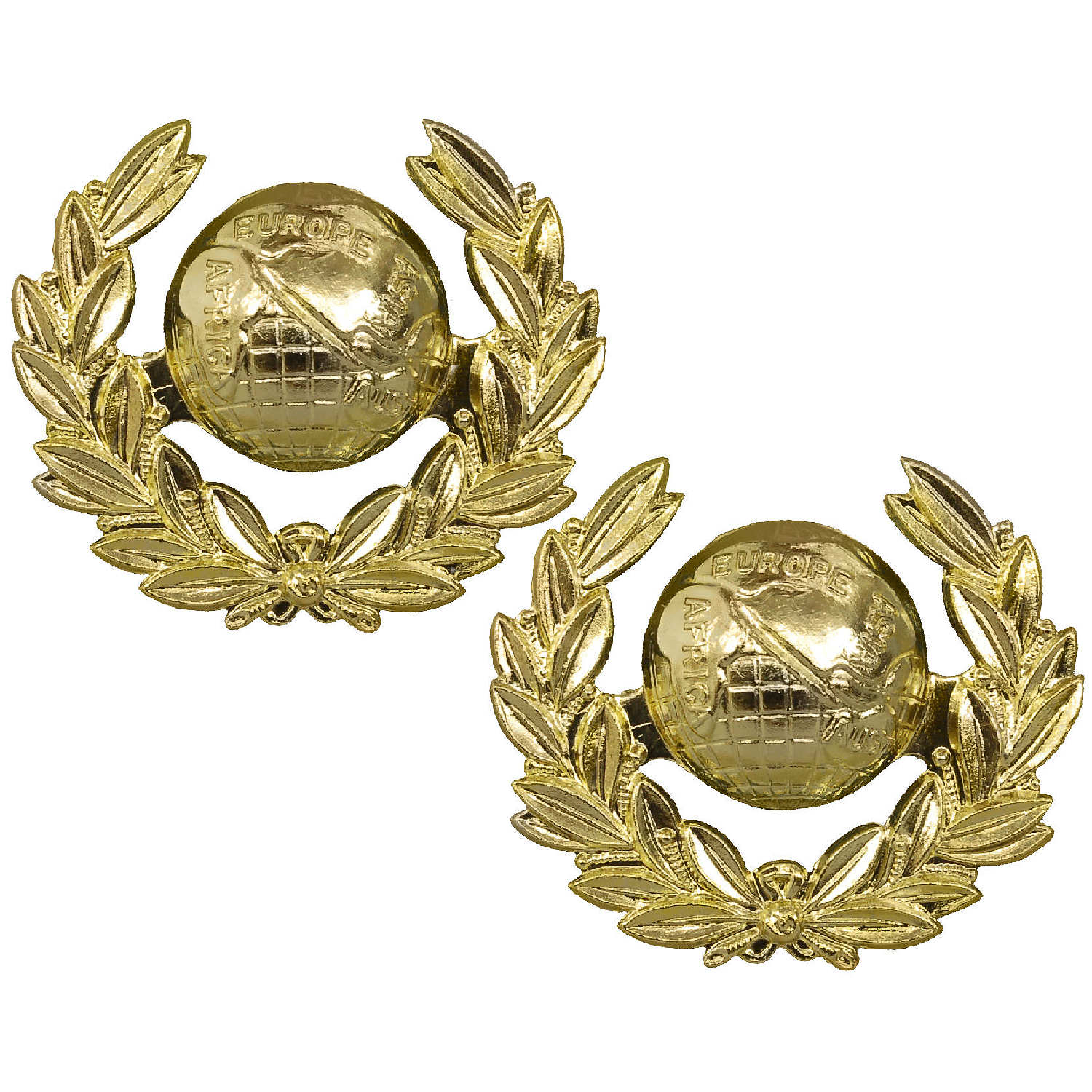 The Royal Marines Collar Badges, Pair,...