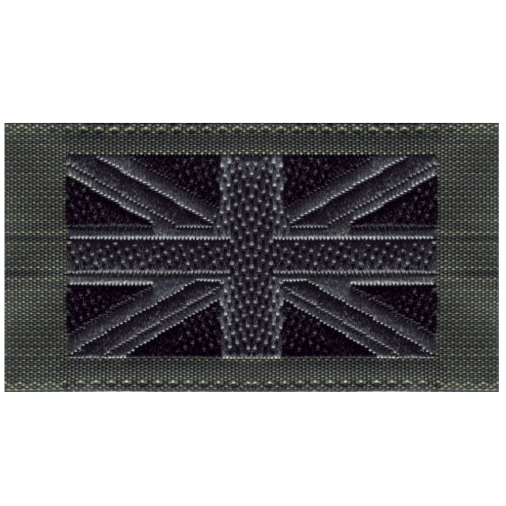 Olive Green Black British Army Union Jack Flag...
