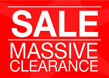Massive Clearance Sale 2015!